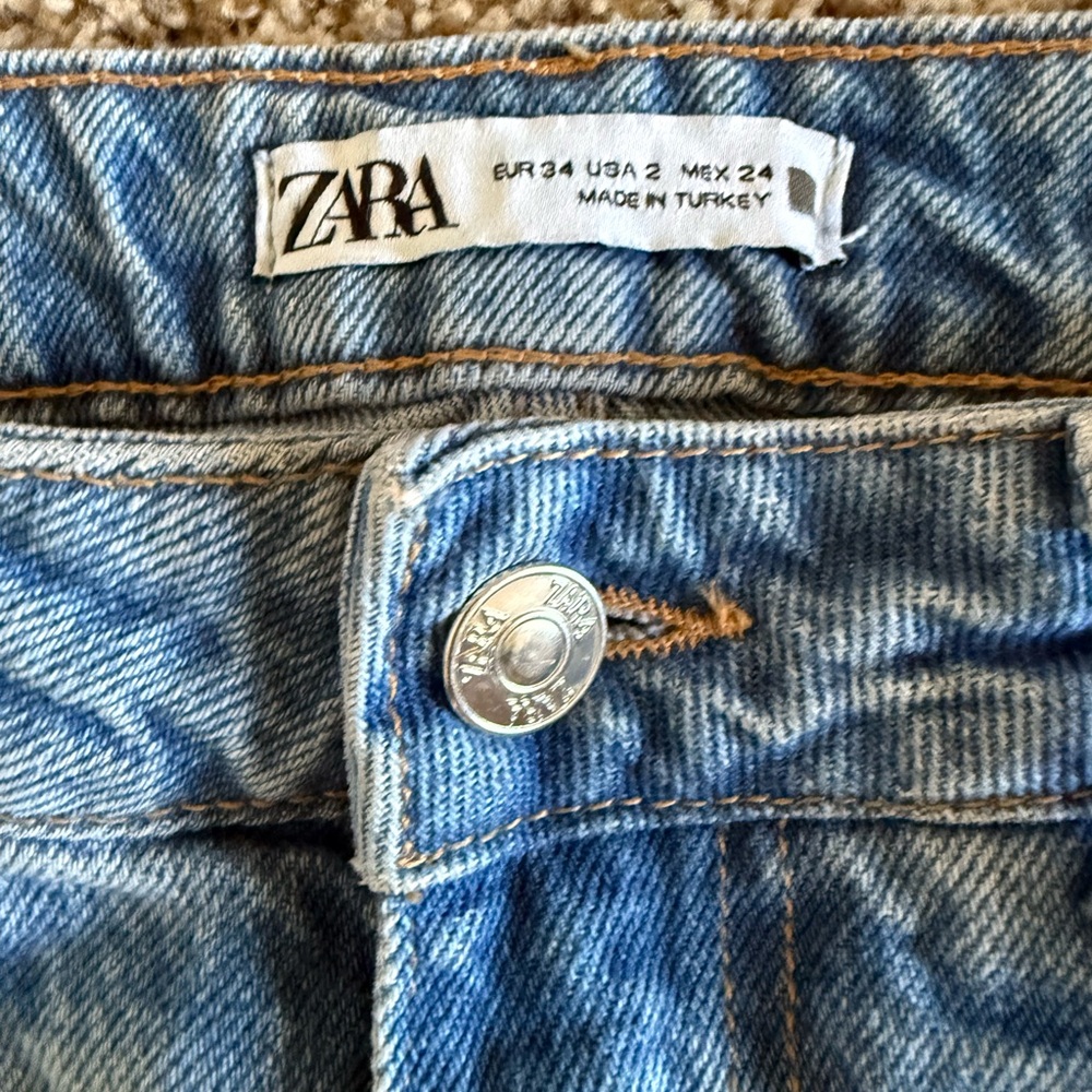 Zara Light High Rise Straight-Leg Women's Jeans - Picture 5 of 7